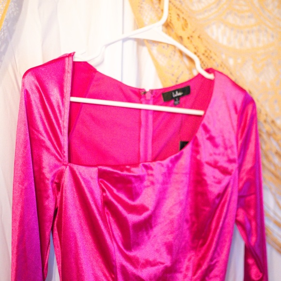 Lulu's Vibrant Fuchsia Mini Dress - Picture 4 of 4